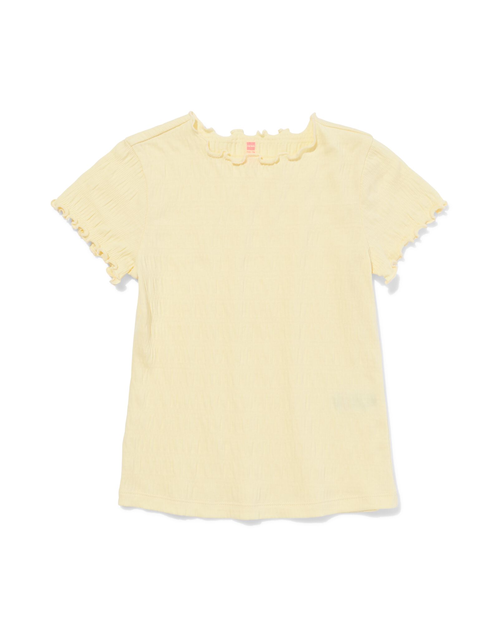 kinder T-shirt lichtgeel lichtgeel - 30846604LIGHTYELLOW - HEMA