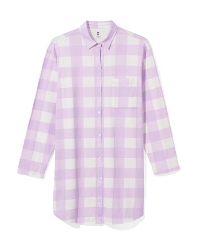 chemise de nuit femme coton lilas M - 23490104 - HEMA