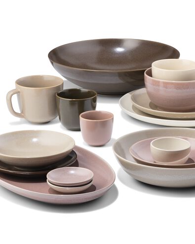 serveerschaal 20 x 32 x 3cm Puur aardewerk gebroken wit - 9650145 - HEMA