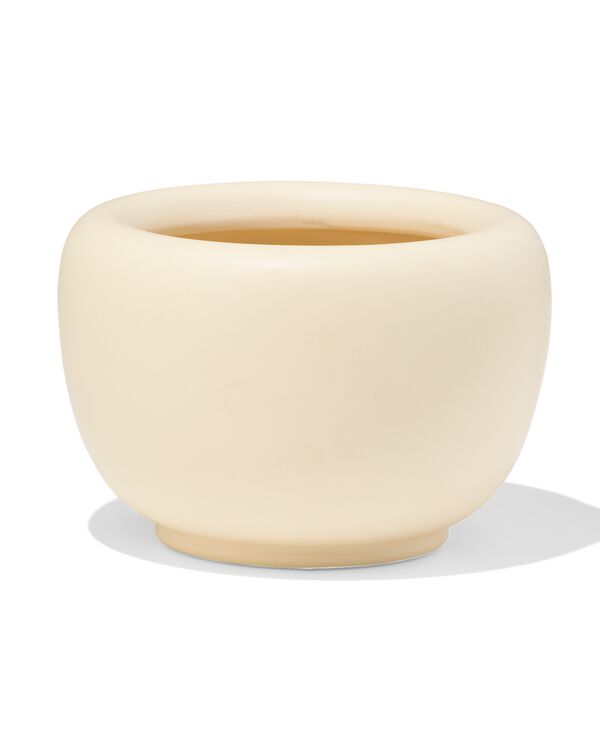 bloempot ⌀10x10.4cm keramiek cr&egrave;me - 13325077 - HEMA