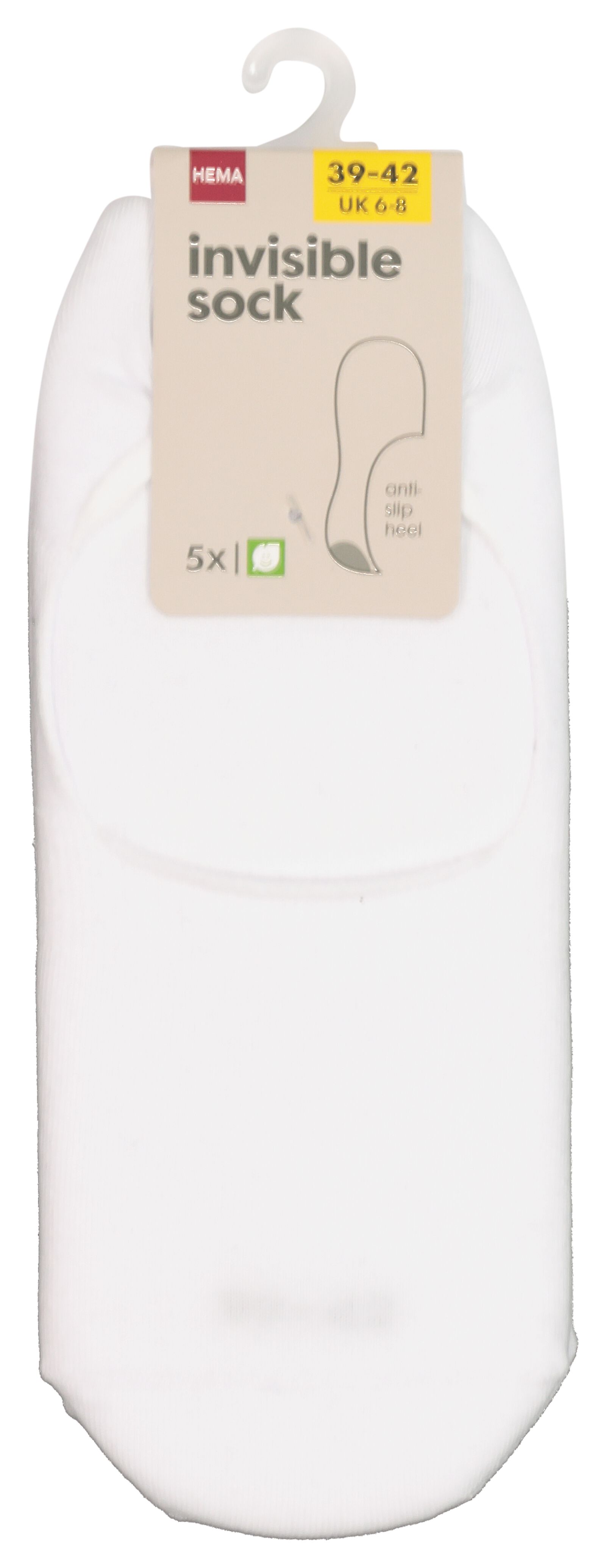 heren sneakersokken - 5 paar wit wit - 1000018846 - HEMA