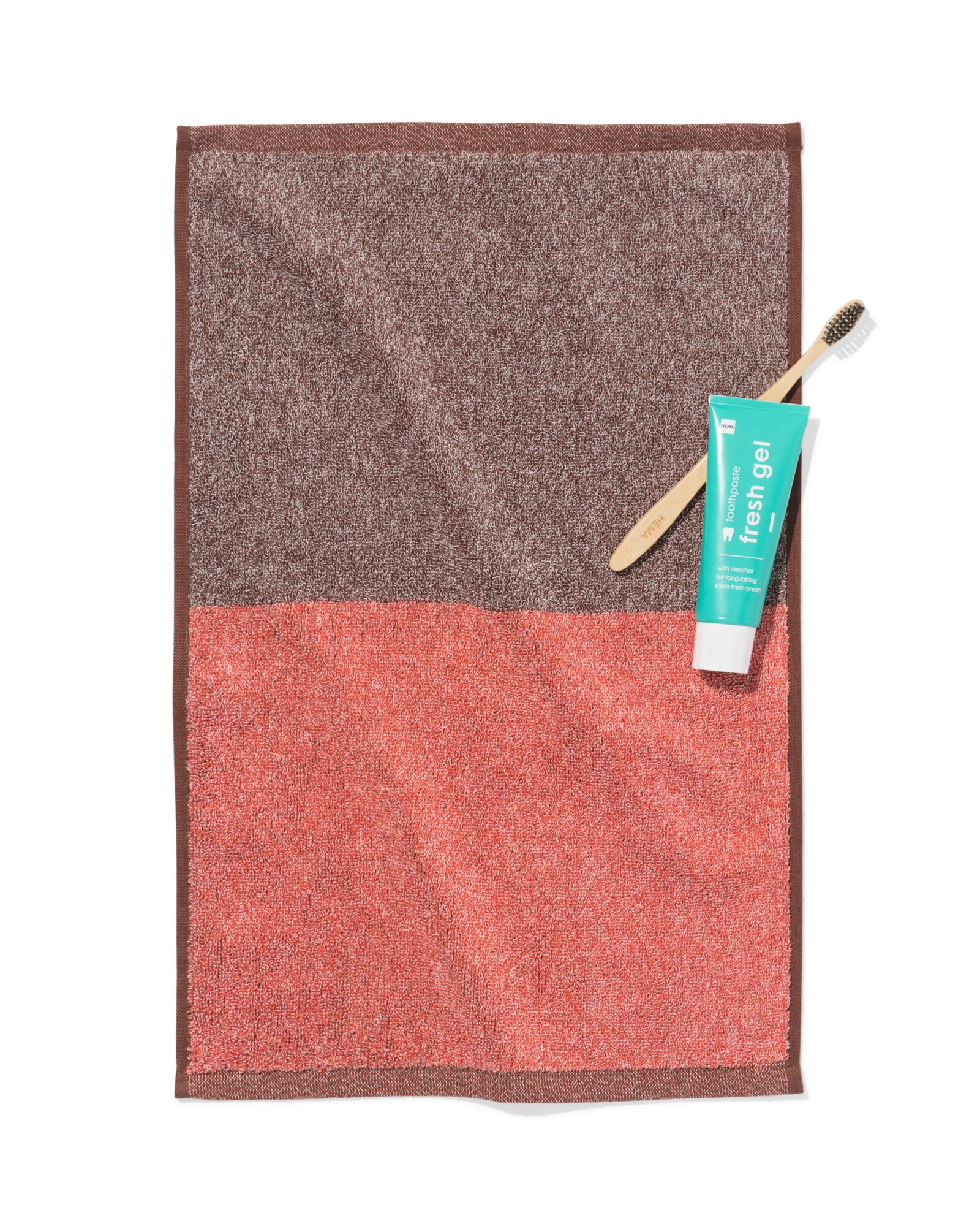 G&auml;stehandtuch 33 x 50 cm schwere Qualit&auml;t, Braunrotmeliert braun G&auml;stehandtuch - 5200265 - HEMA