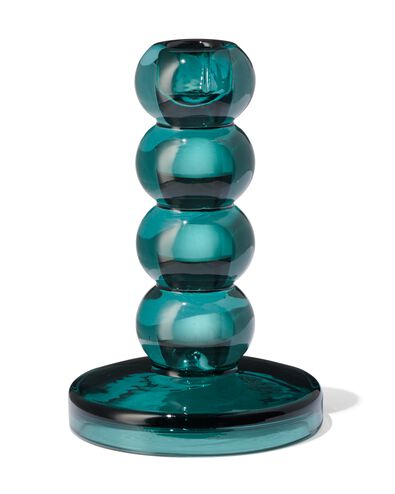 Kerzenhalter, Ø 10,5 x 17 cm, Glas, grün - 13323111 - HEMA