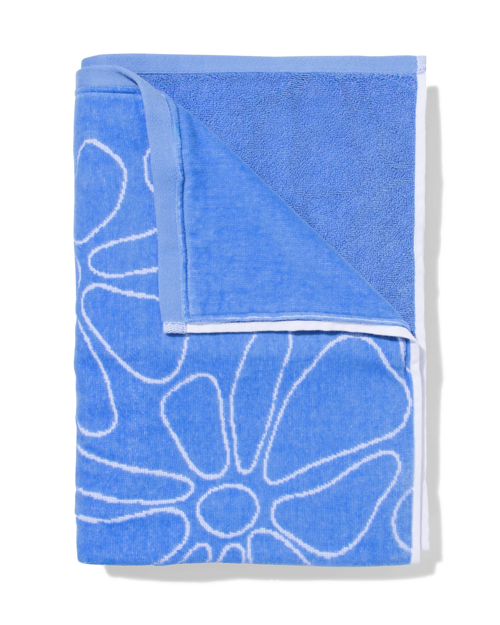 Strandtuch 90 &times; 180 cm Velours Blumen  - 5200168 - HEMA