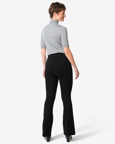pantalon femme flared noir noir - 1000020615 - HEMA