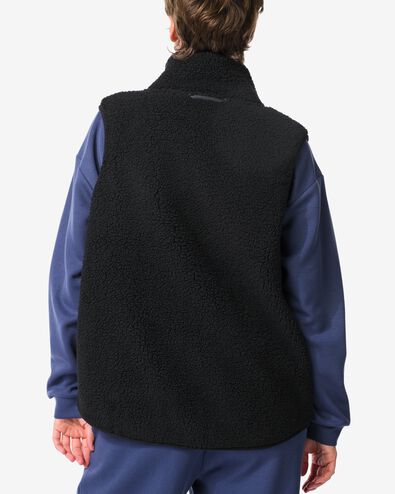 dames sherpa bodywarmer zwart zwart - 36050215BLACK - HEMA