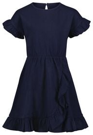 Kinder-Kleid, Rüschen dunkelblau dunkelblau - 1000027068 - HEMA