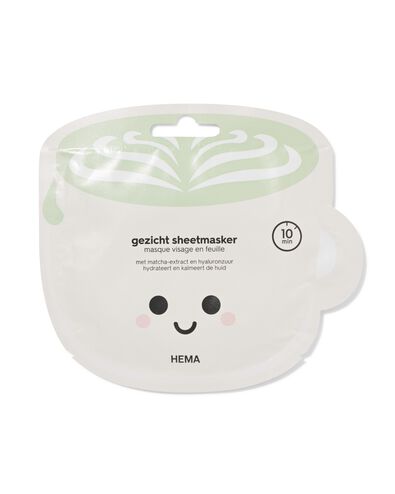 masque facial en feuille au matcha - 17860183 - HEMA