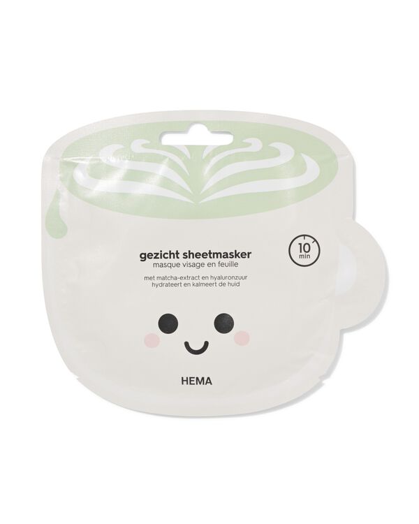 masque facial en feuille au matcha - 17860183 - HEMA