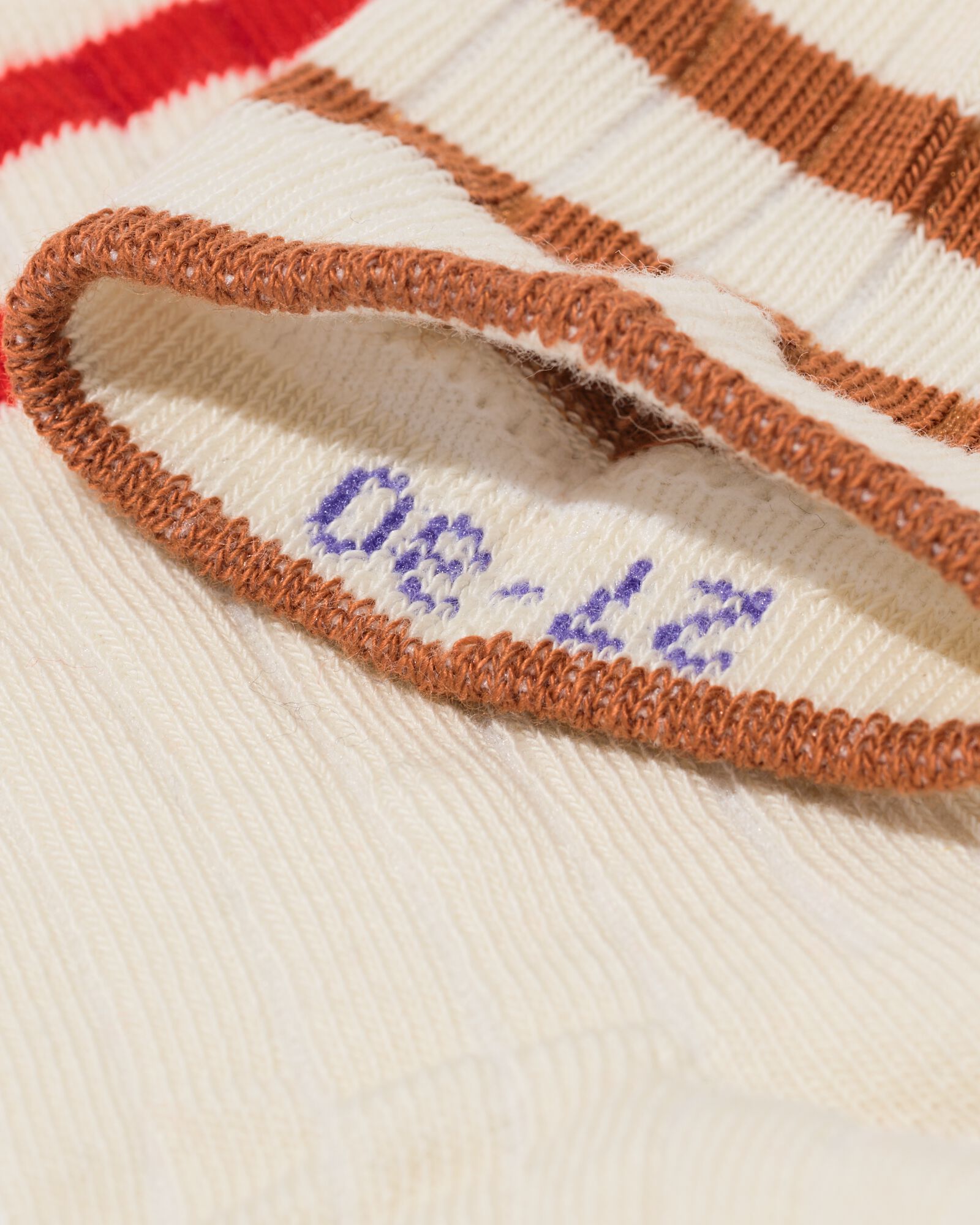 kindersokken met katoen rib strepen - 5 paar gebroken wit gebroken wit - 4340300OFFWHITE - HEMA