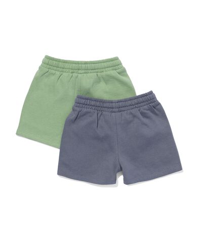 2 shorts sweat bébé vert 92 - 33109356 - HEMA
