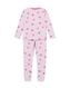kinder pyjama stretch katoen bloemen lila 98/104 - 23011582 - HEMA