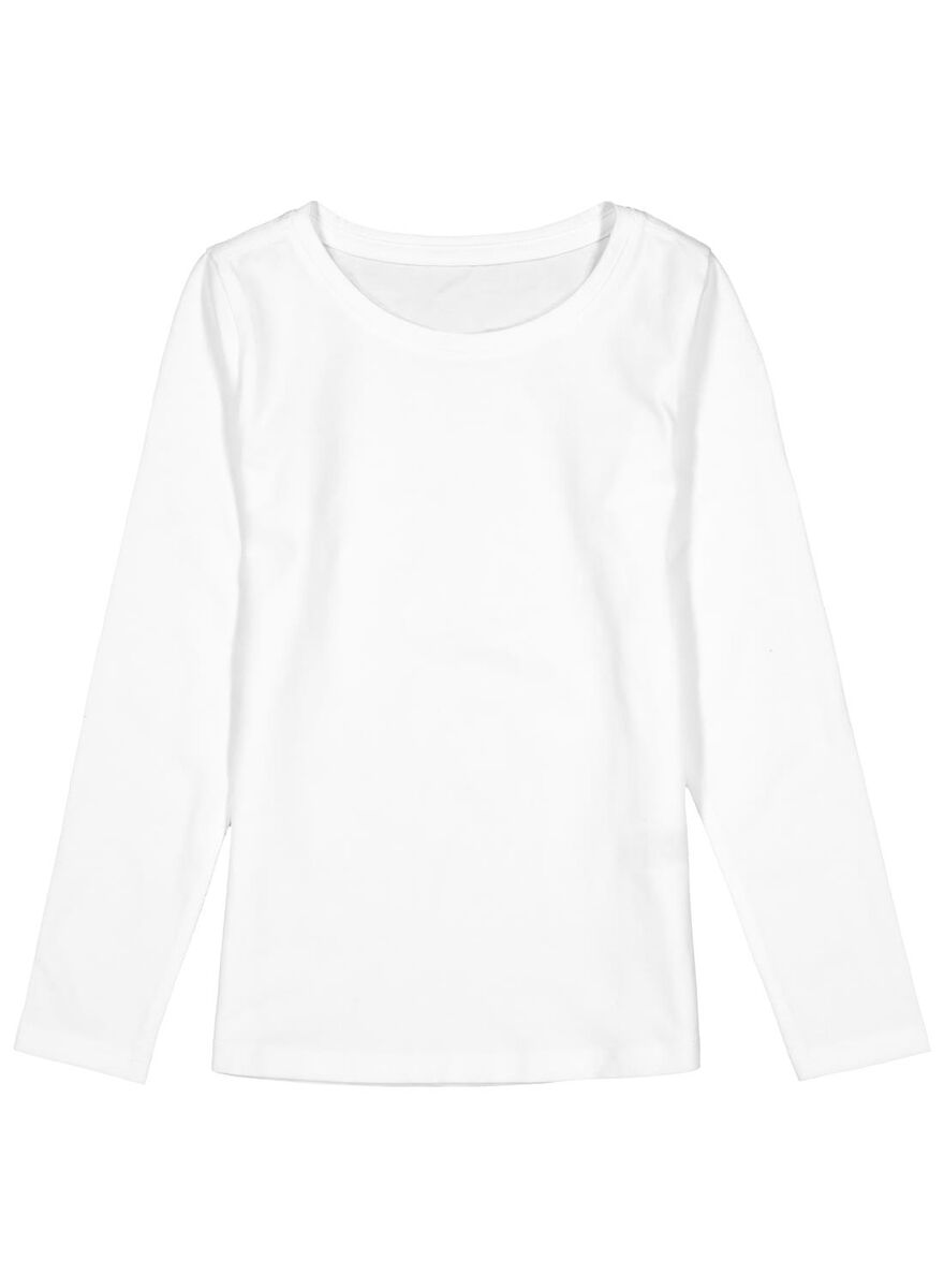 2 t-shirts enfant blanc 110/116 - 30843651 - HEMA