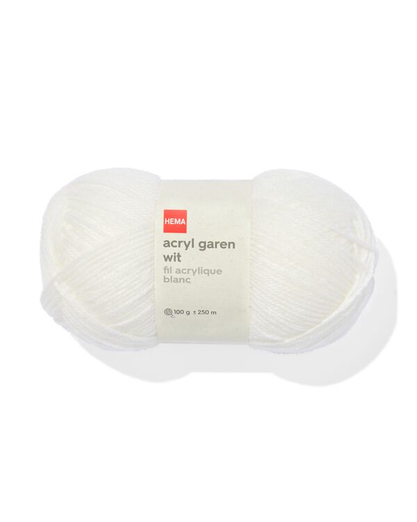 fil acrylique blanc 100g 250m - 60760003 - HEMA
