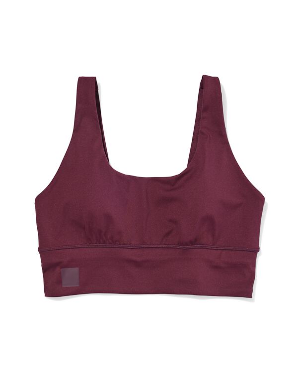 Sport-BH mit Unterst&uuml;tzung Light, b&uuml;gellos bordeauxrot bordeauxrot - 21700346BURGUNDYRED - HEMA