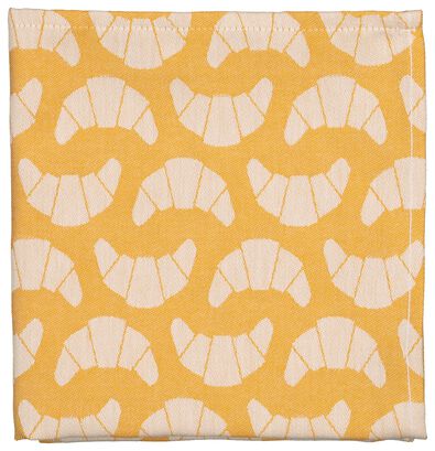 torchon - 65 x 65 - coton - croissant ocre - 5400105 - HEMA
