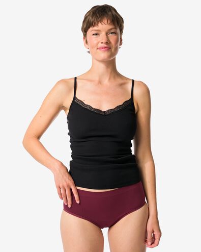 menstruatiehipster naadloos lichte absorptie bordeauxrood bordeauxrood - 19601744BURGUNDYRED - HEMA