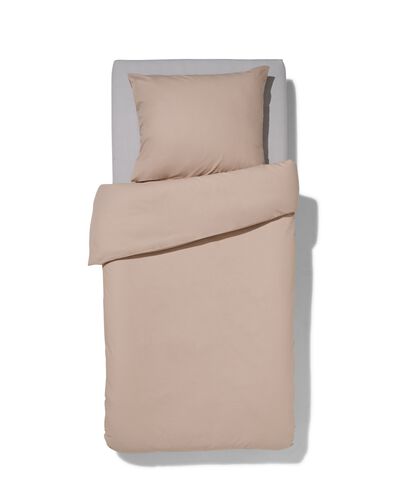 housse de couette en coton doux 140x200/220 taupe - 5790134 - HEMA