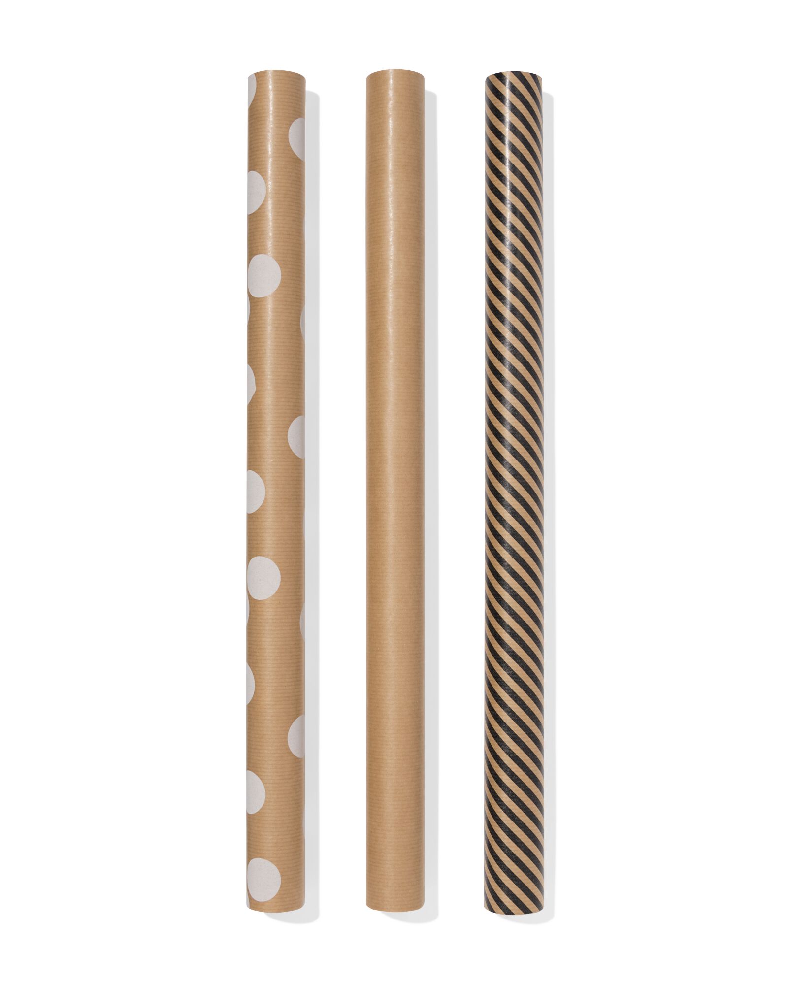 Papier cadeau 70&nbsp;x&nbsp;200&nbsp;cm kraft - 3 pi&egrave;ces - 14793262 - HEMA