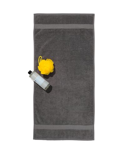 baddoek zware kwaliteit 50 x 100 - donkergrijs donkergrijs handdoek 50 x 100 - 5212602 - HEMA
