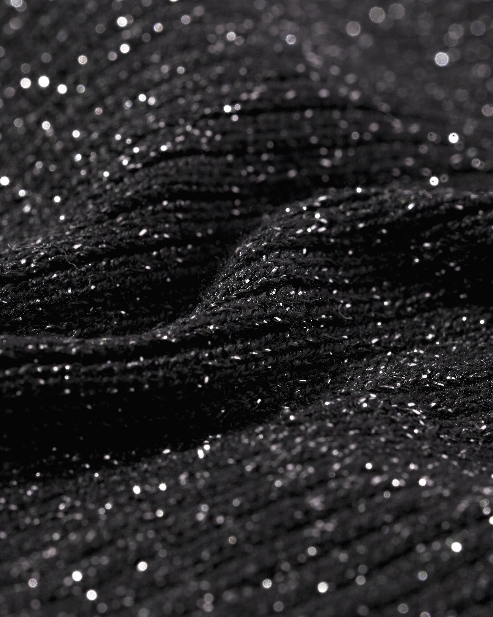 Damen-Pullover Louisa, gerippt, Glitter schwarz schwarz - 36246340BLACK - HEMA