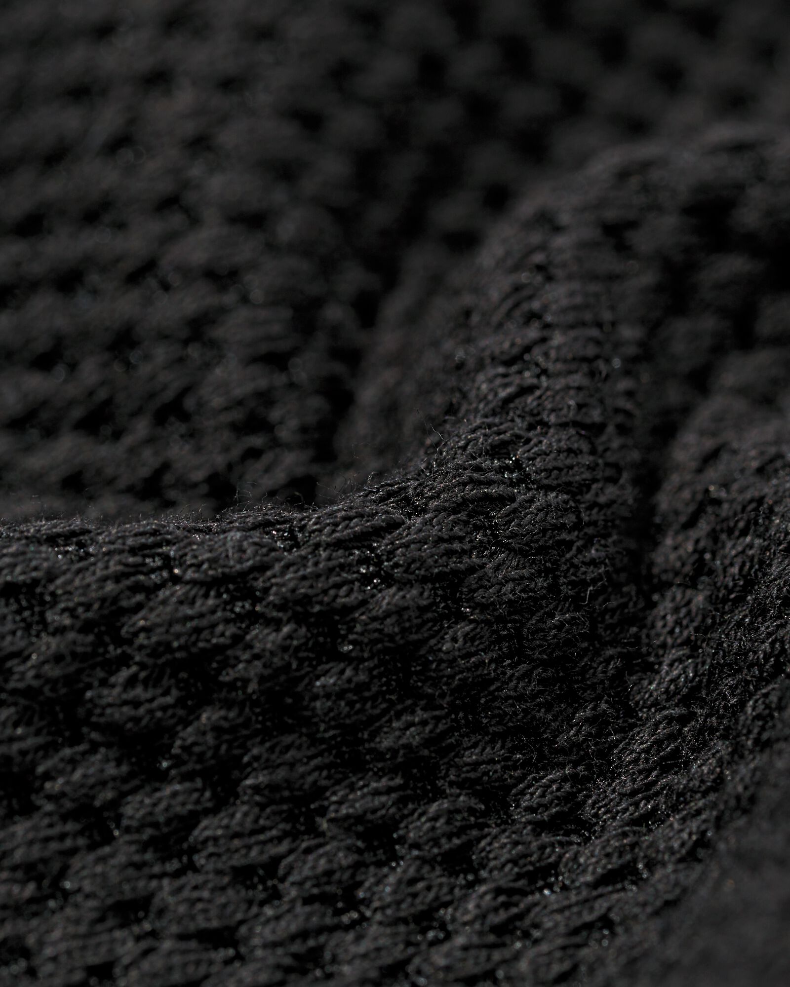 damesbroek Kacey met structuur zwart zwart - 36288055BLACK - HEMA