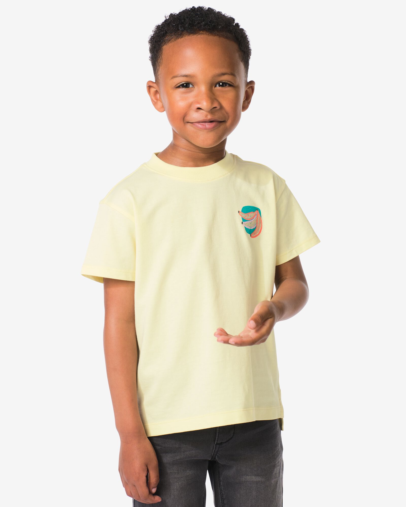 Kinder-T-Shirt, Bananen hellgelb hellgelb - 30720601LIGHTYELLOW - HEMA
