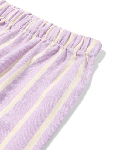 kinderpyjama flannel strepen lila lila - 23001140LILAC - HEMA