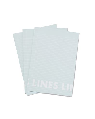 3er-Pack Hefte, mintgrün, DIN A4, liniert - 14101612 - HEMA
