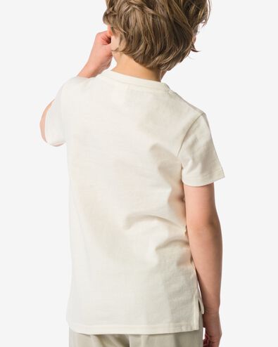 kinder T-shirt structuur ecru ecru - 30718804ECRU - HEMA