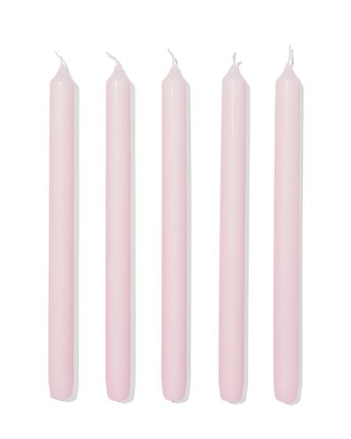 lange huishoudkaarsen Ø2.2x29 - 12 stuks lichtroze 2,2 x 29 - 13504053 - HEMA