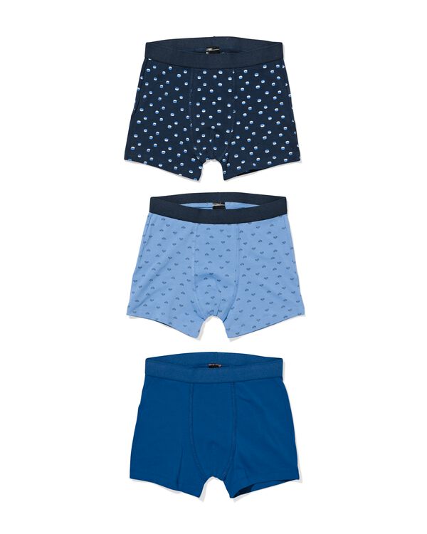 kinderboxers grafisch - 3 stuks blauw blauw - 19204260BLUE - HEMA