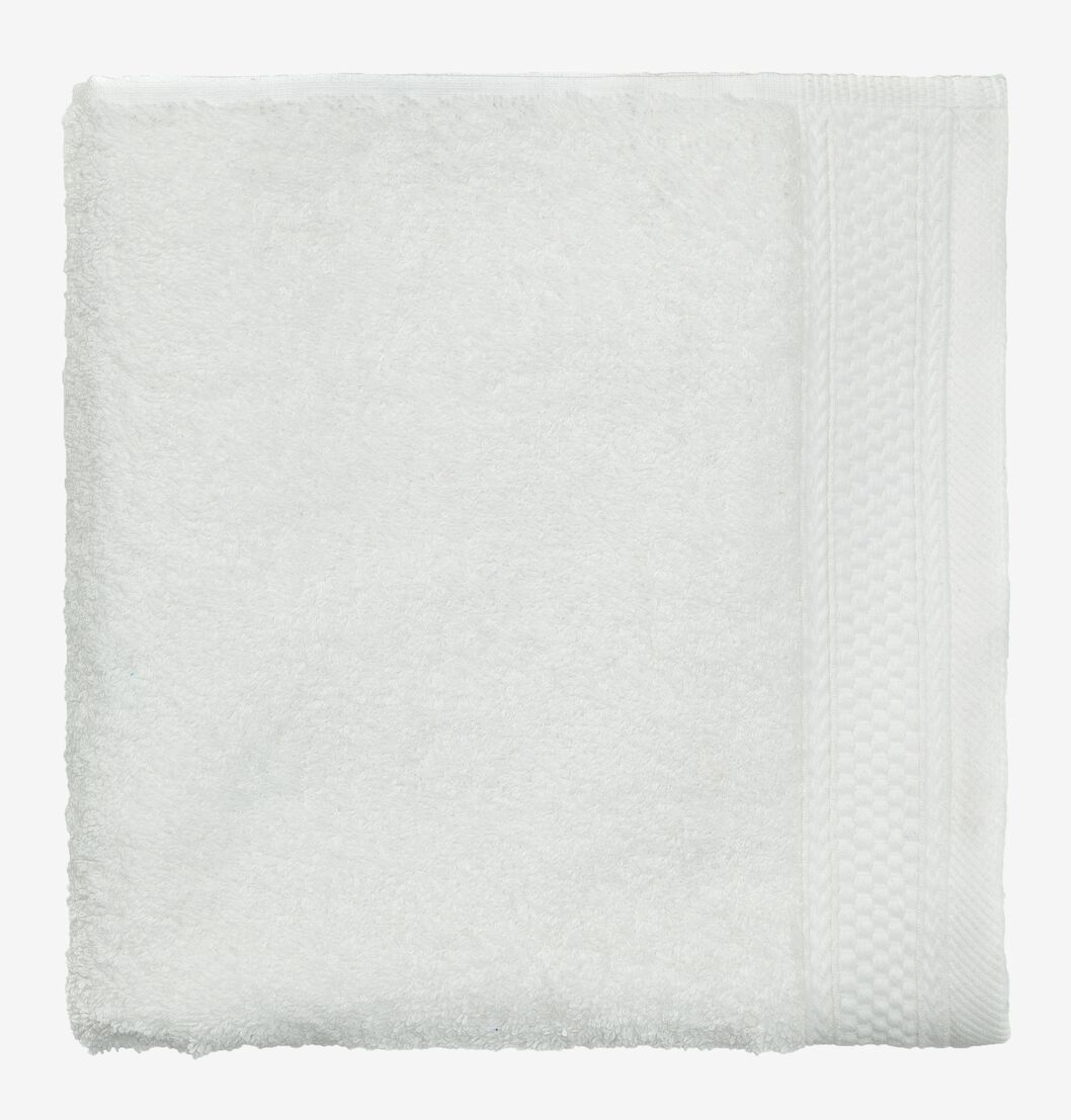 serviette de bain-50x100 cm-hôtel extra épaisse-blanc uni - 5240067 - HEMA