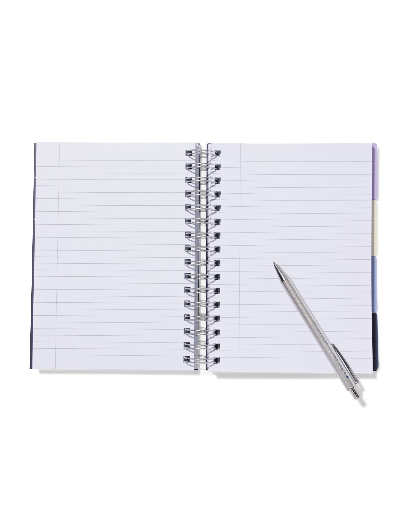 cahier &agrave; spirale A5 lign&eacute; &eacute;toiles - 14100362 - HEMA