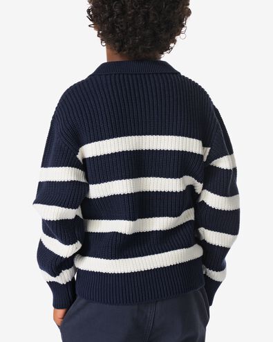 Strick-Kinderpullover, Streifen blau - 30705703BLUE - HEMA