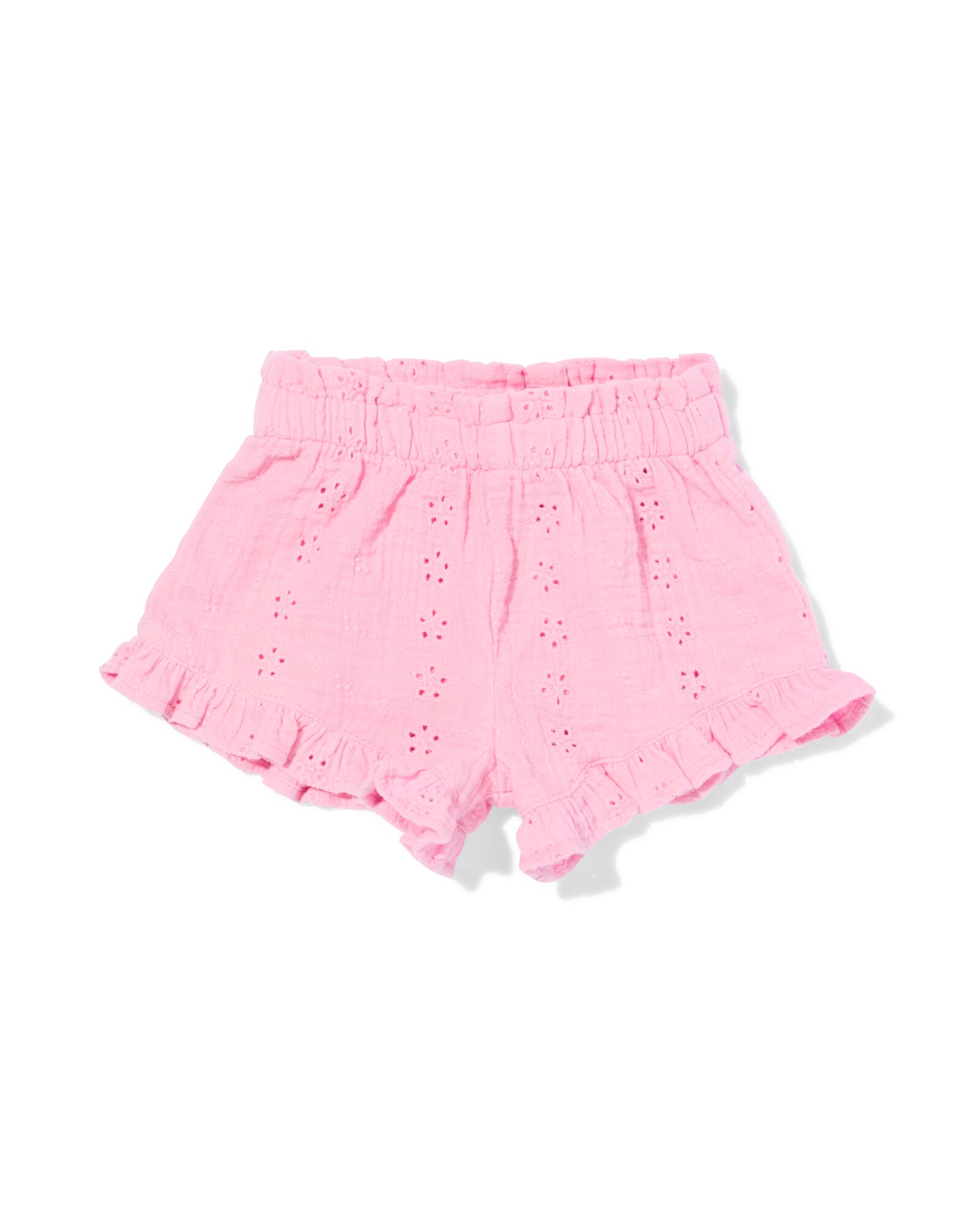 babyshort comfy fit broderie roze roze - 33004180PINK - HEMA