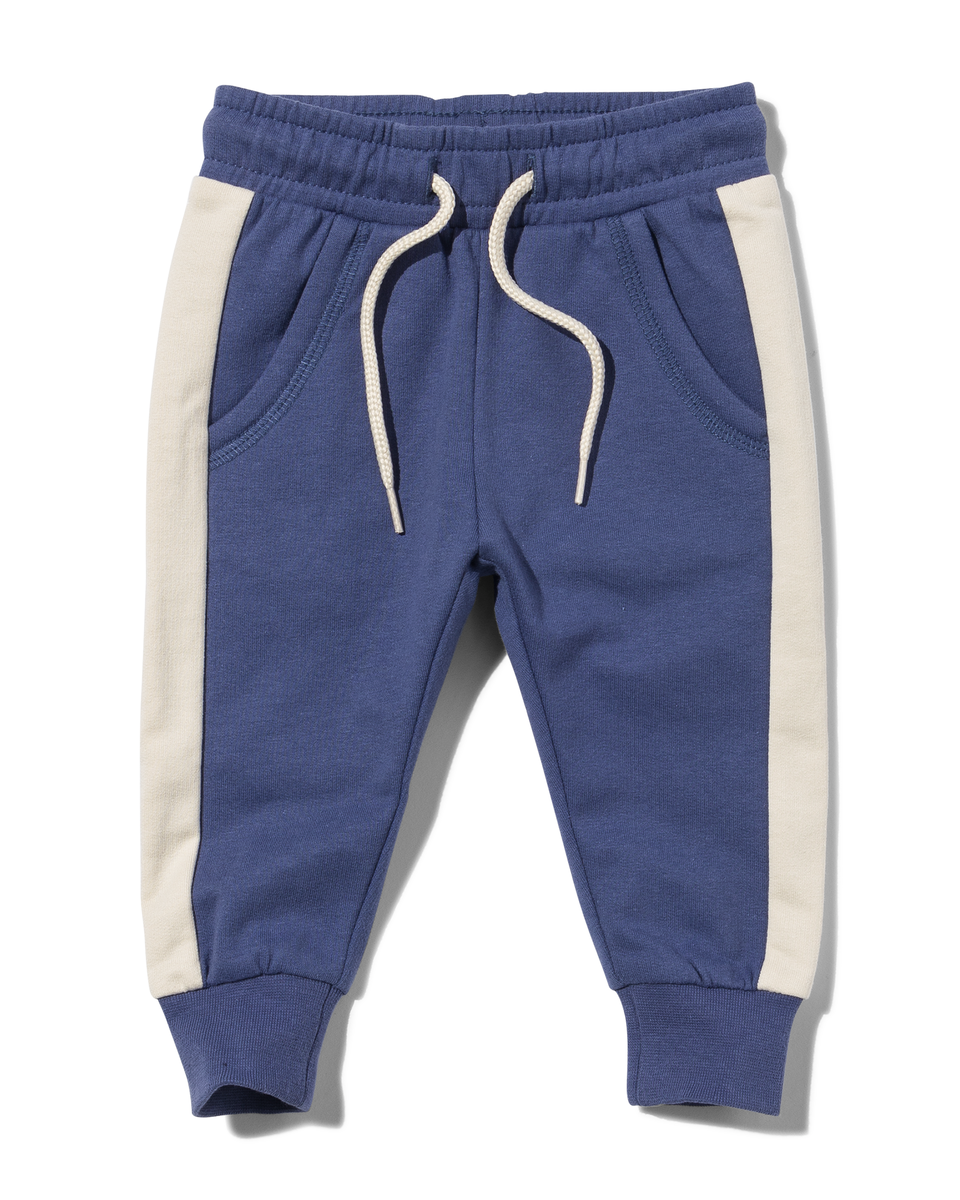 baby kledingset sweatbroek en sweater kleurblokken blauw blauw - 1000029763 - HEMA