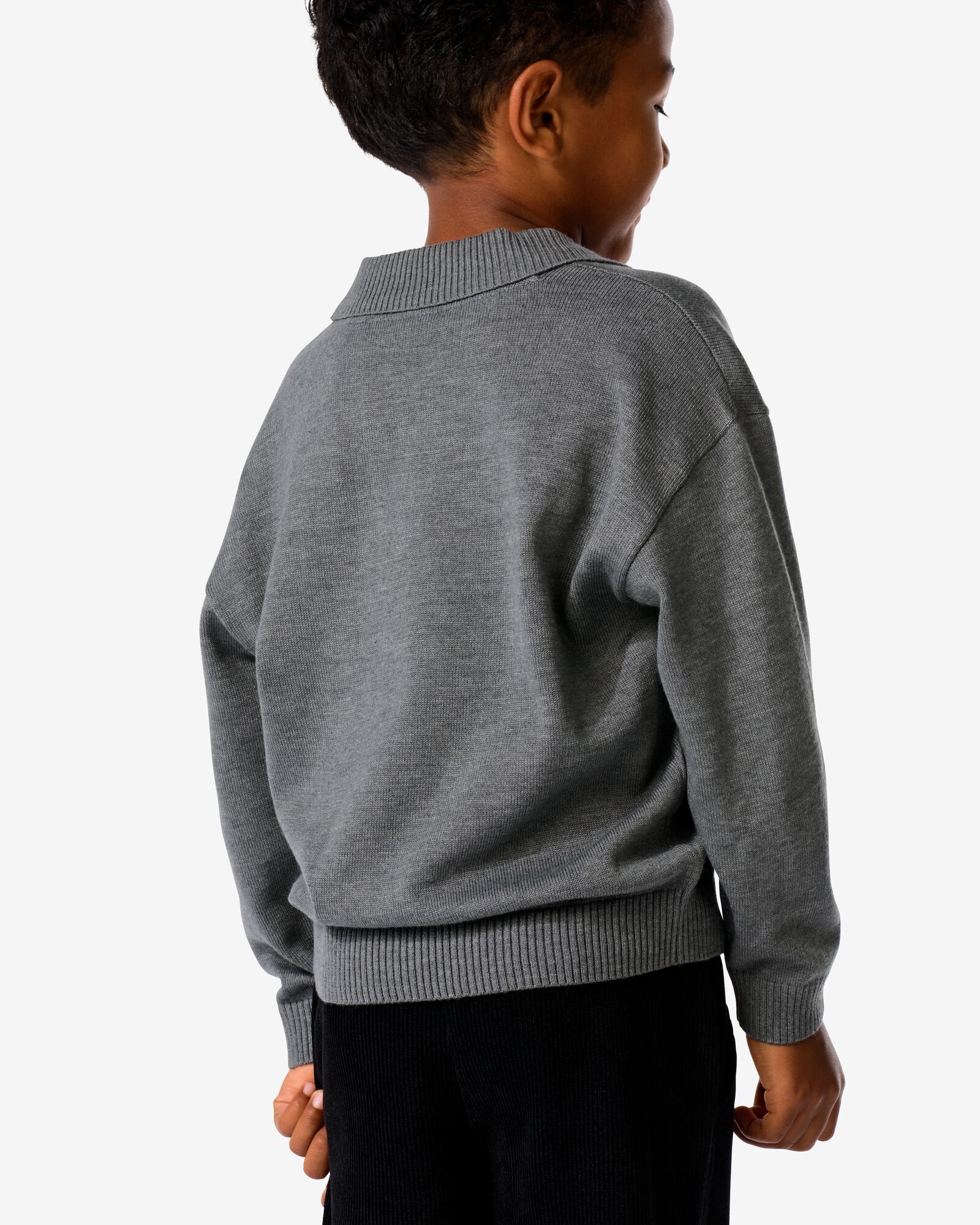 pull enfant en maille fine  gris fonc&eacute; - 30704848DARKGREY - HEMA