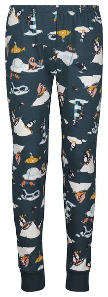 Kinder-Pyjama, arktische Motive, mit Puppen-Pyjama mittelblau mittelblau - 1000028387 - HEMA