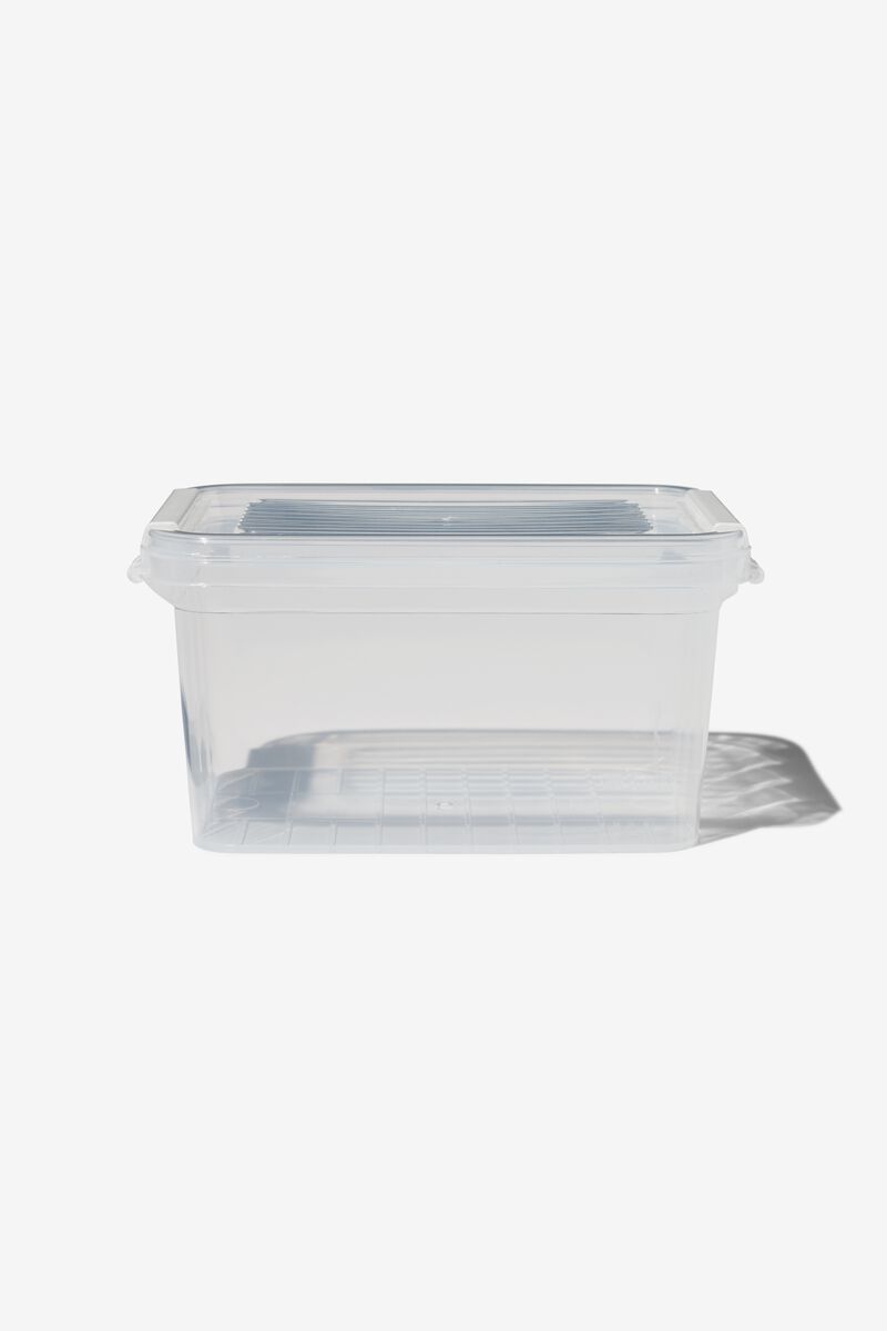 Ordnungsbox Dublin, mit Deckel, 1.2 Liter, transparent, 18 x 12 x 10 cm - 39822212 - HEMA