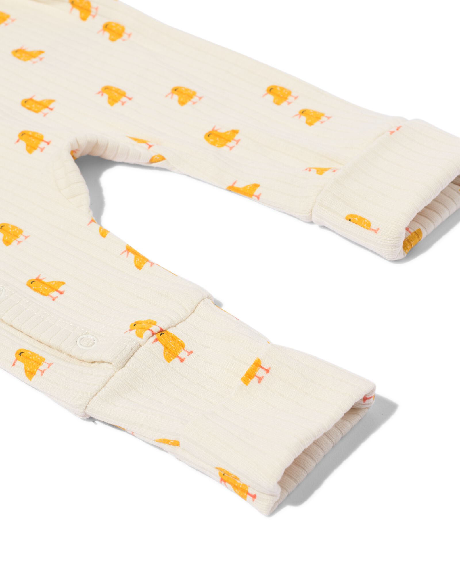 combinaison &eacute;volutive c&ocirc;tel&eacute;e nouveau-n&eacute; avec bambou stretch canetons blanc cass&eacute; - 33405620OFFWHITE - HEMA