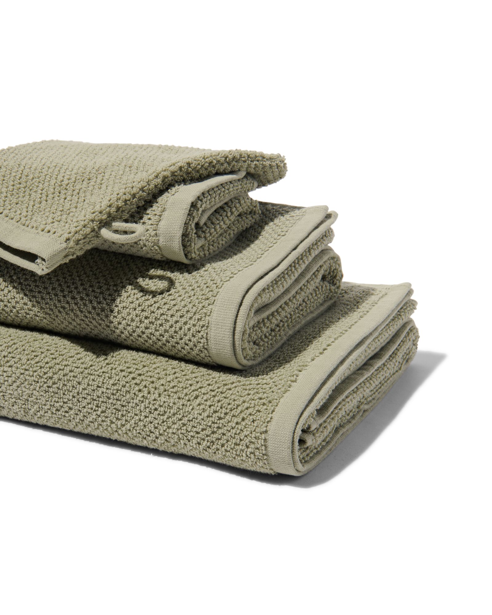 serviette de bain 2&egrave;me vie coton recycl&eacute; vert clair vert clair - 1000031877 - HEMA