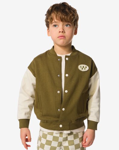 cardigan enfant baseball vert vert - 30710807GREEN - HEMA