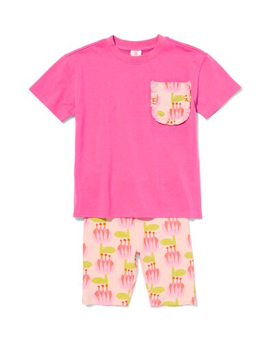 Kinderbekleidungsset Jersey, Blumen dunkelrosa dunkelrosa - 30848004DARKPINK - HEMA