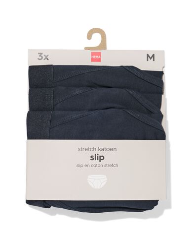 3er-Pack Herren-Slips blau blau - 1000010352 - HEMA