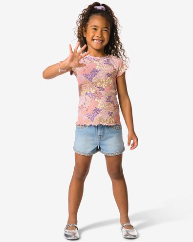 short enfant brod&eacute; bleu bleu - 30844114BLUE - HEMA