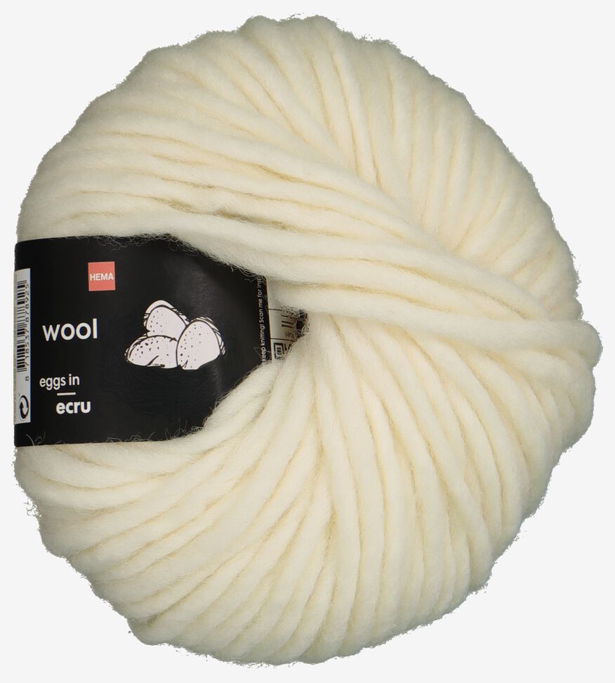 Strickgarn, Wolle, 50 g wollweiß wollweiß - 1000029313 - HEMA
