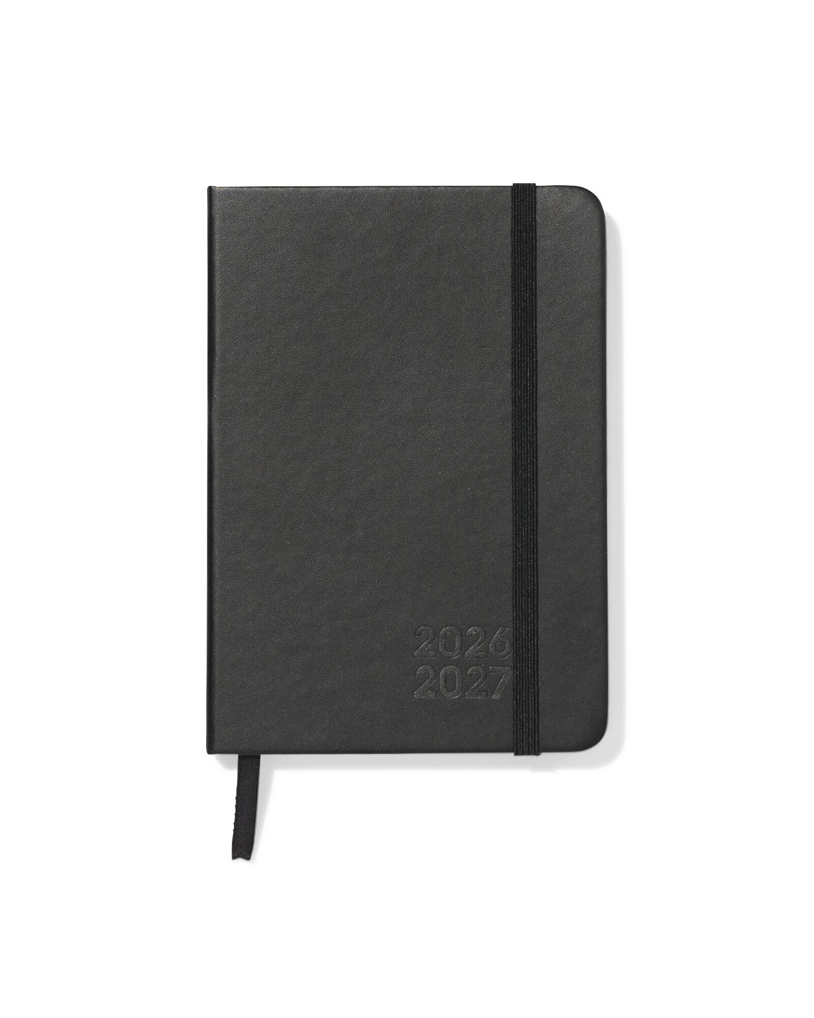 agenda scolaire 2026-2027 11x15,3cm faux cuir noir - 14505644 - HEMA