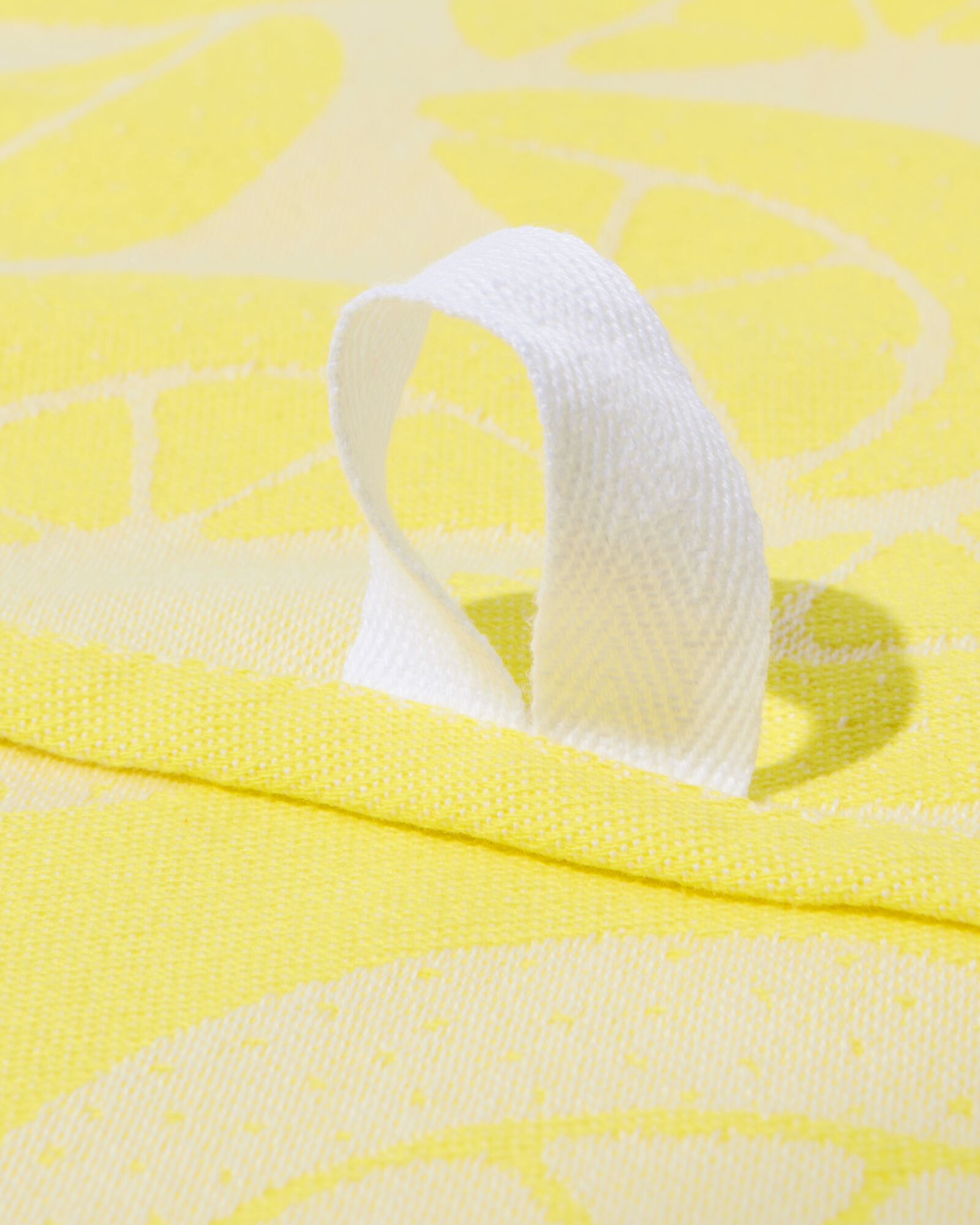 torchon 65x65 cm coton citrons jaune - 5440013 - HEMA
