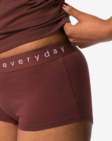 boxer femme coton everyday ceinture marron fonc&eacute; - 19641534DARKBROWN - HEMA